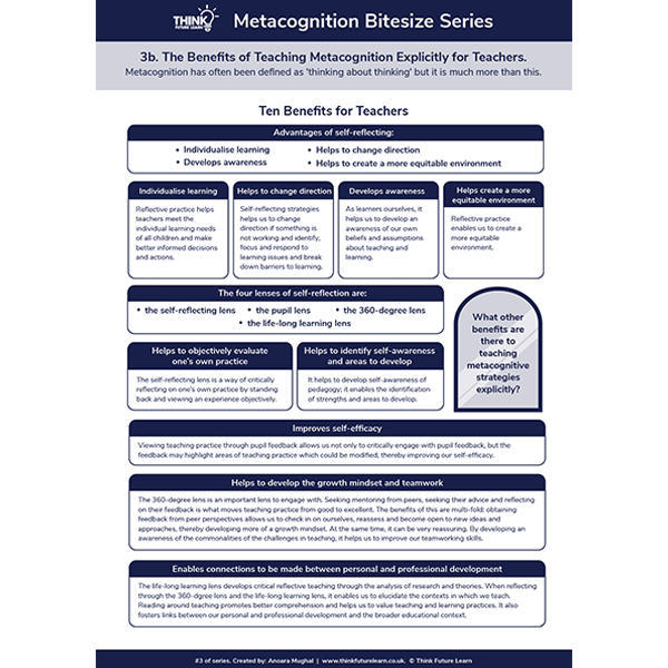 3b. The Benefits of Teaching Metacognition Explicitly for Teachers